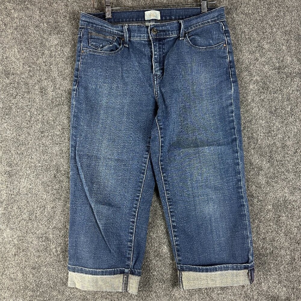 Levis 515 Jeans Womens 6 Capri Medium Wash Cotton Stretch Pockets Cuffed